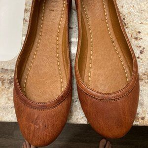 Frye Carson Leather Ballerina Flats